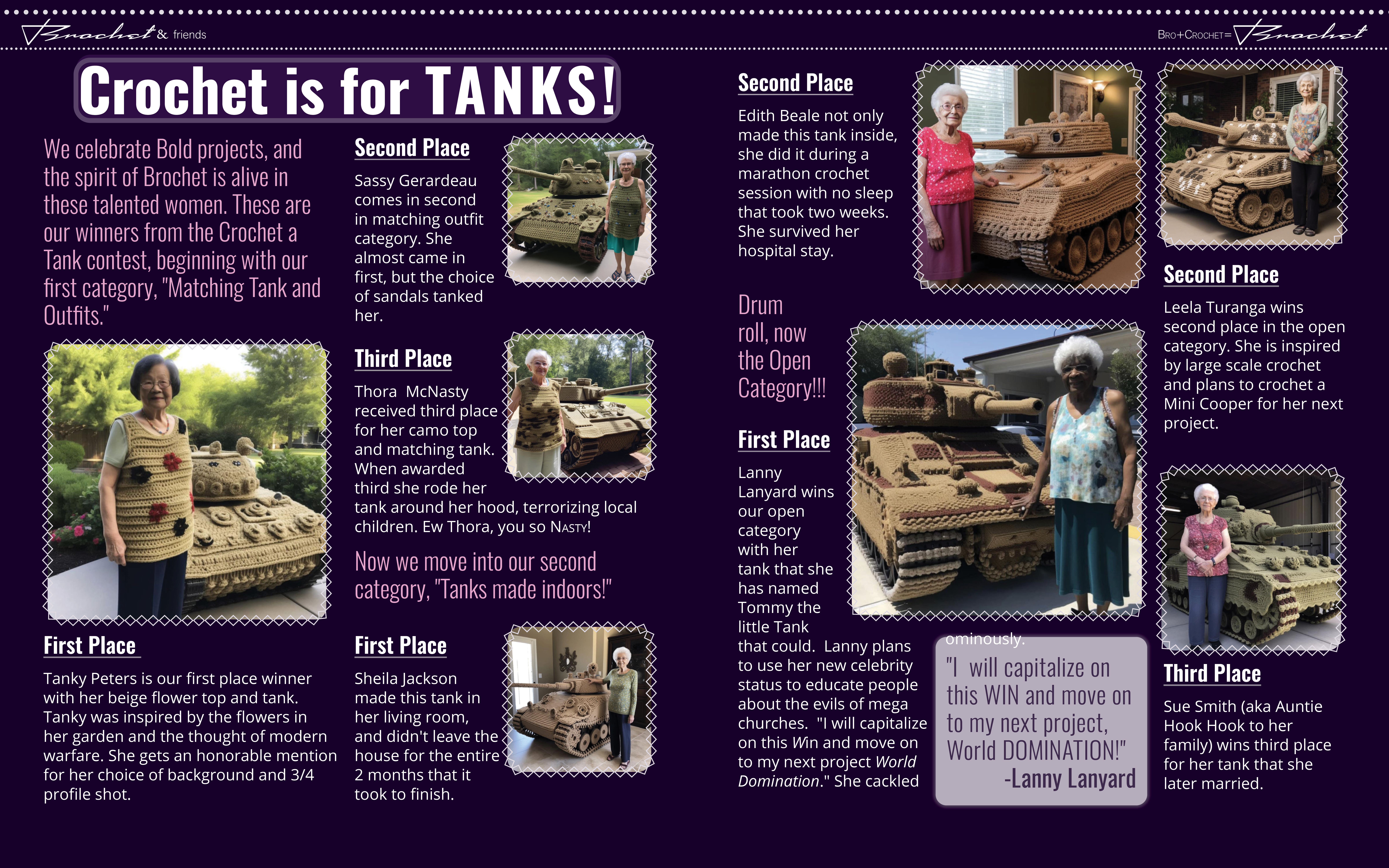Crocheted Tank Covers
